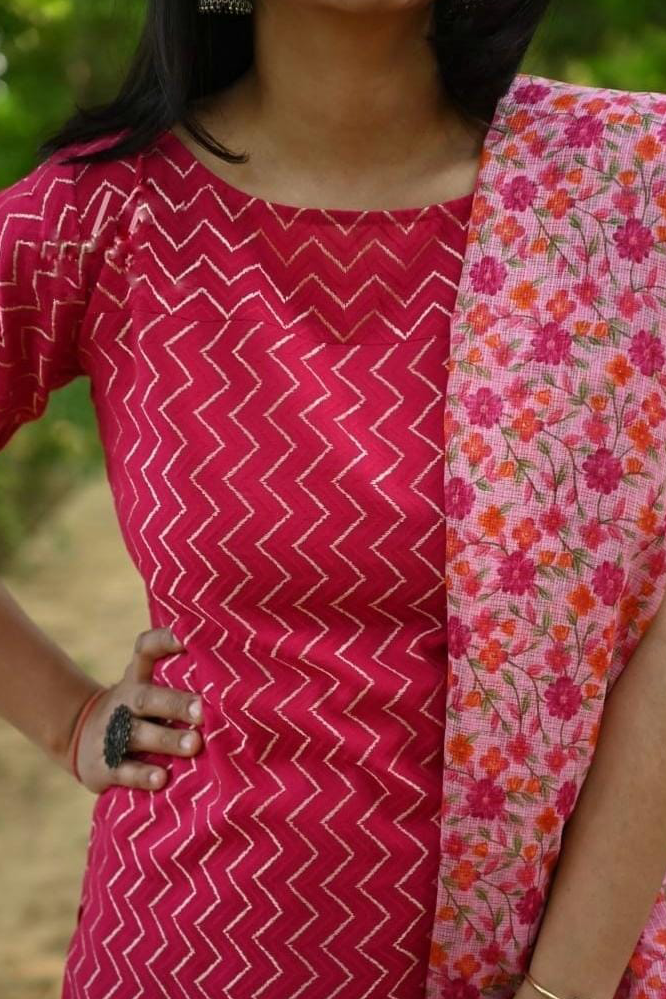 pink pure cotton kurtas