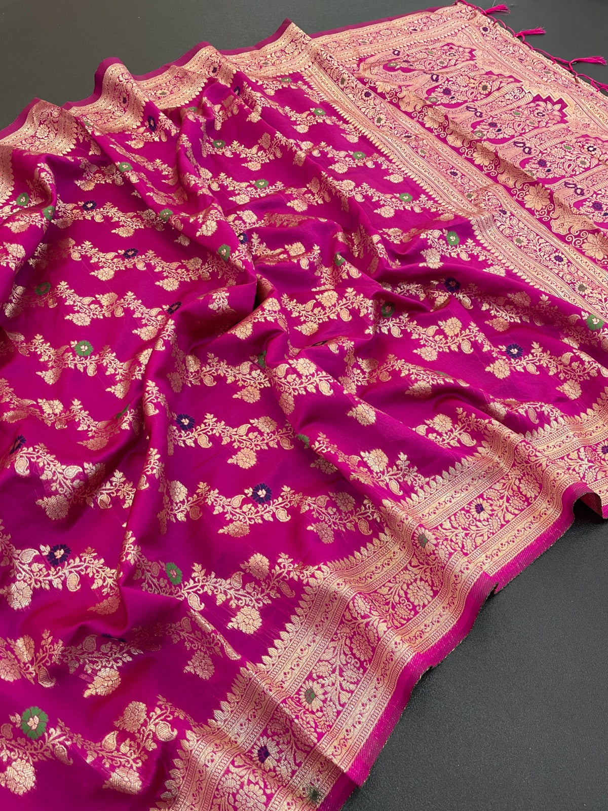Elegant Banarasi Soft Silk Saree for Wedding & Party Wear
