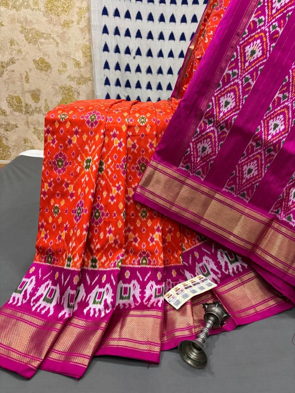 Pochampally Ikat Patola Silk Saree Handwoven Luxury Saree