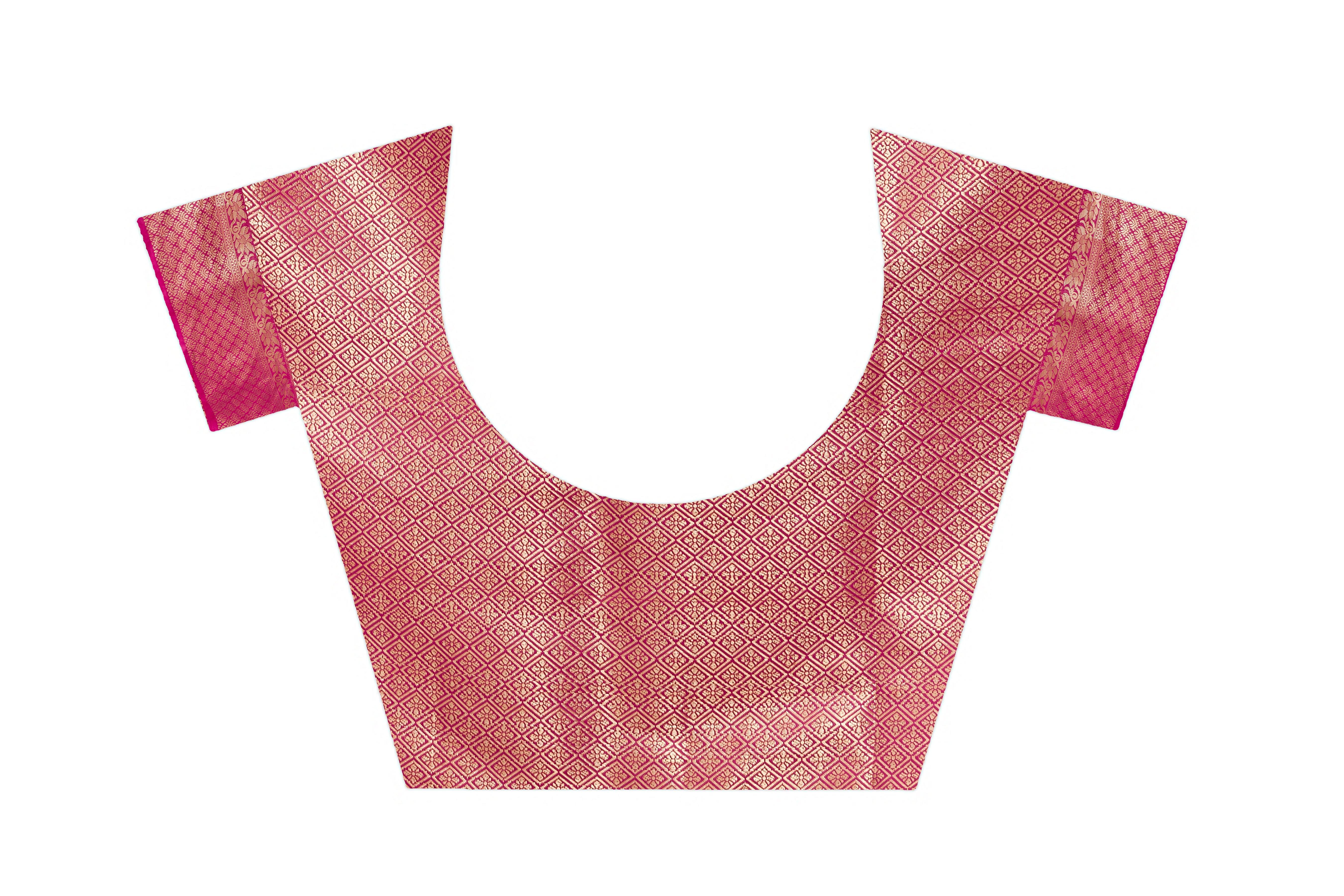 Blushing Elegance: Pure Brocade Mysore Silk Sarees in Pink Steal the Spotlight