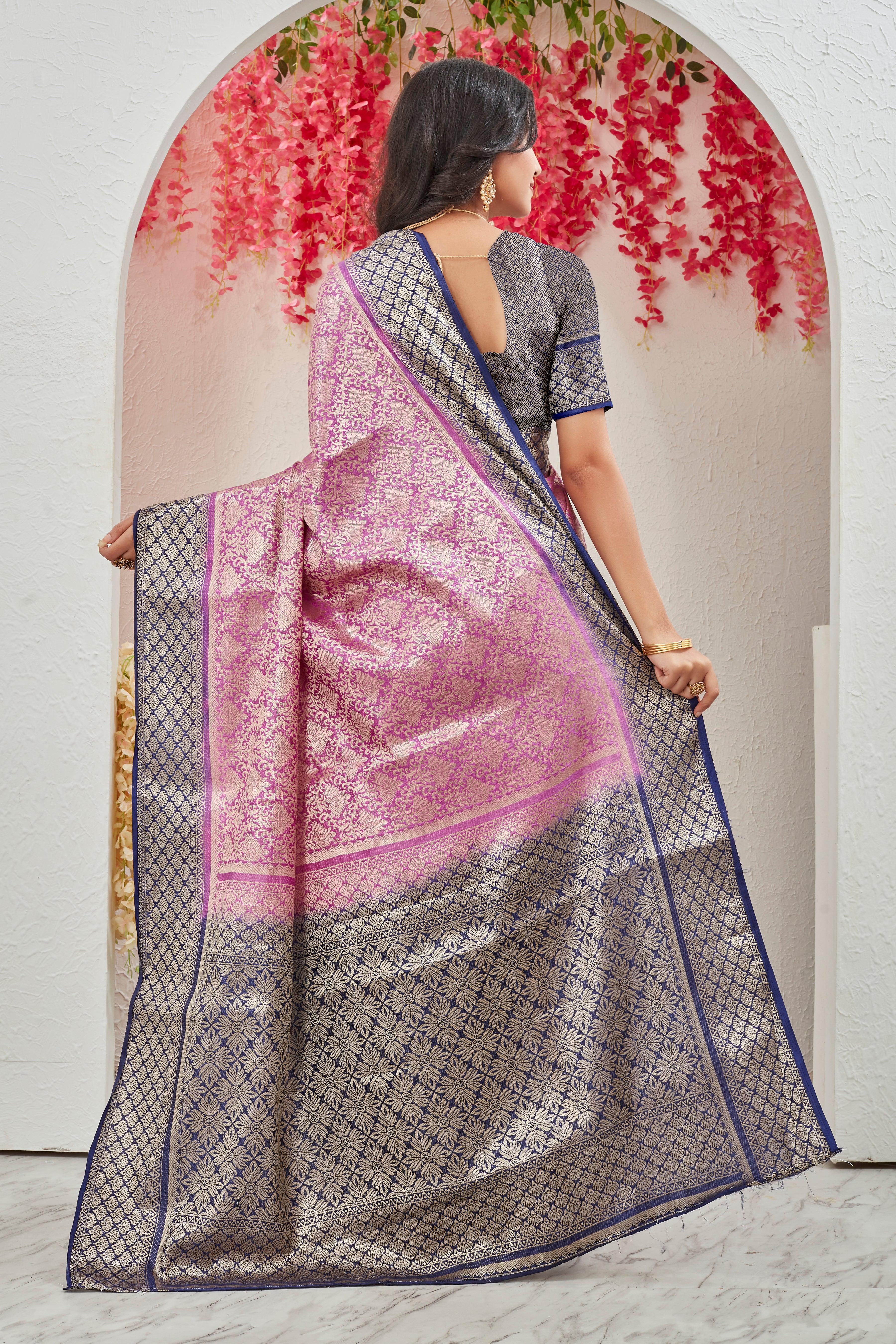 Imperial Aura: Heritage Brocade Mysore Silk Drape