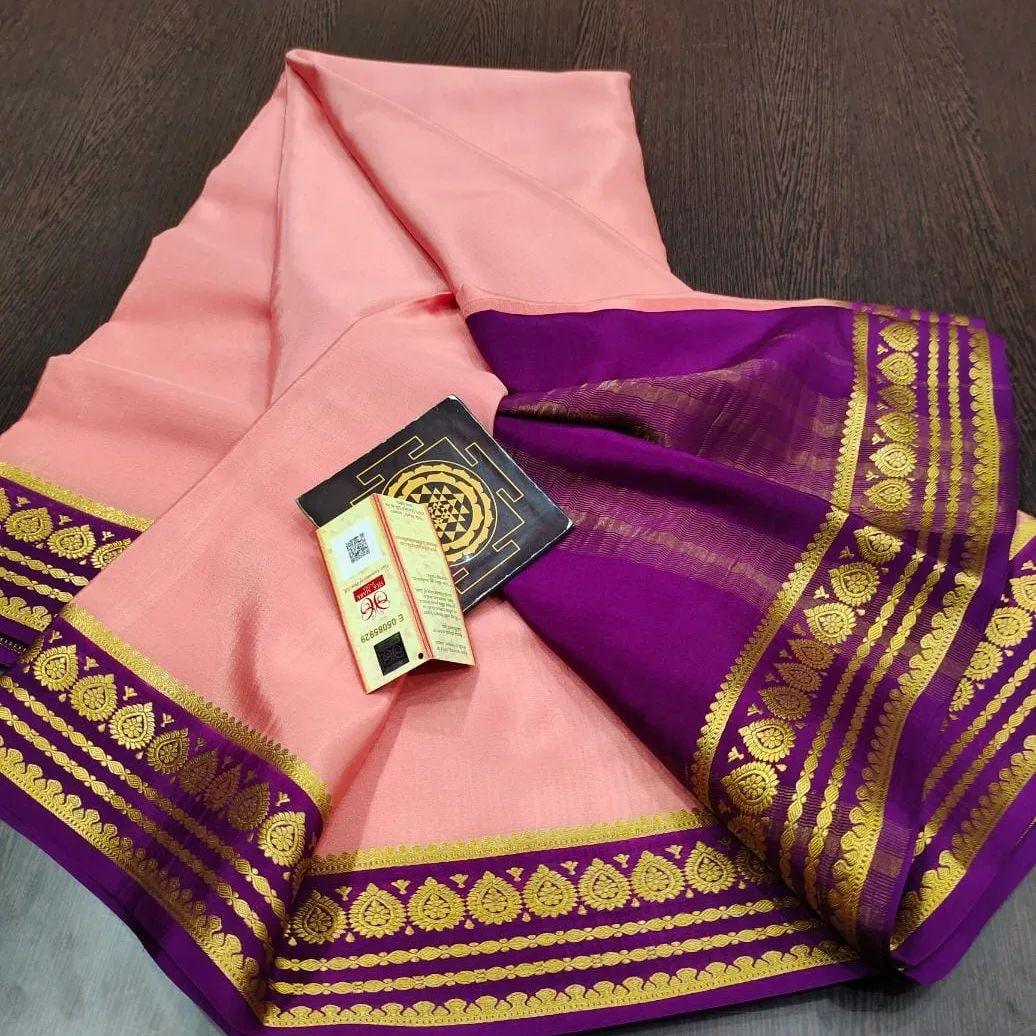 Latest Mysore Crepe Soft Silk Sarees – Royal Look Collection