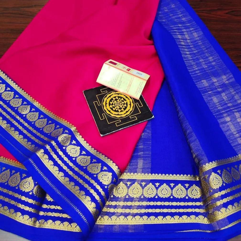 Latest Mysore Crepe Soft Silk Sarees – Royal Look Collection