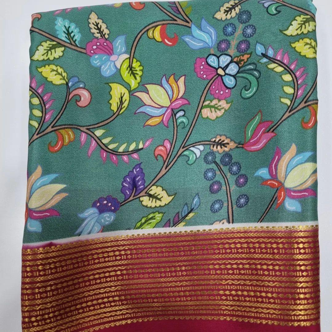 Premium Heritage Charm: Pure Crepe Silk with Contemporary Prints for Weddings & Festive Wear
