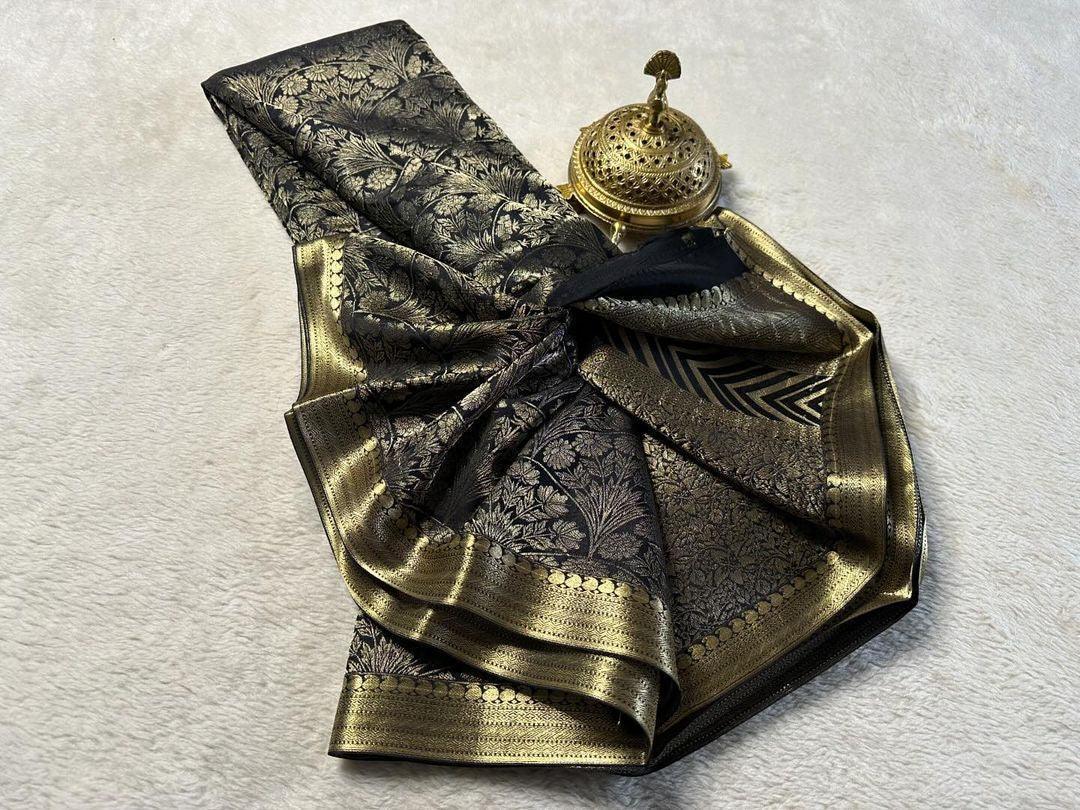 Drape Yourself in Heritage: Pure Brocade Silk Sarees
