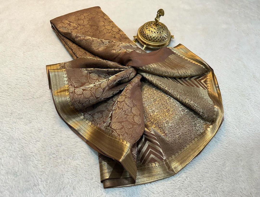 Drape Yourself in Heritage: Pure Brocade Silk Sarees