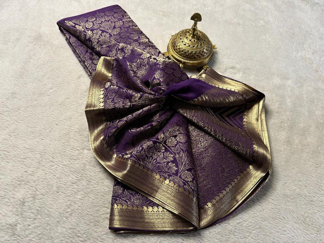 Shop Now: Exquisite Pure Brocade Mysore Silk Sarees