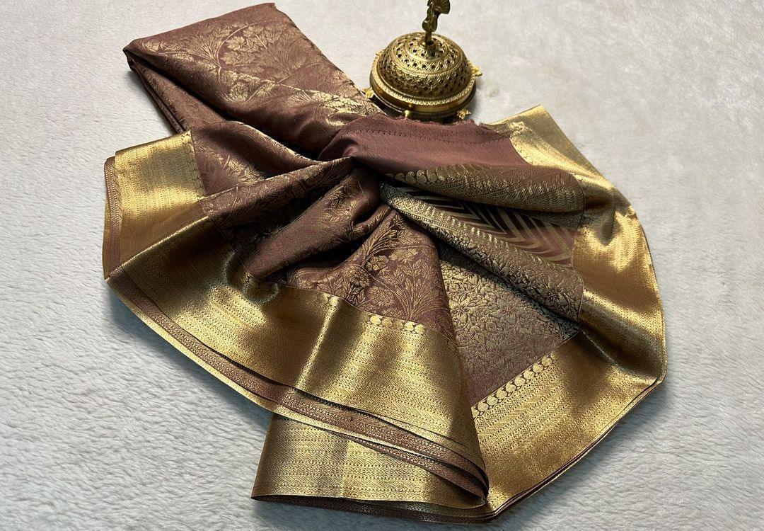 Shop the Elegance: Pure Brocade Mysore Silk Saree Collection