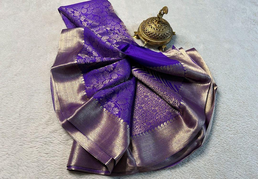 Shop the Elegance: Pure Brocade Mysore Silk Saree Collection