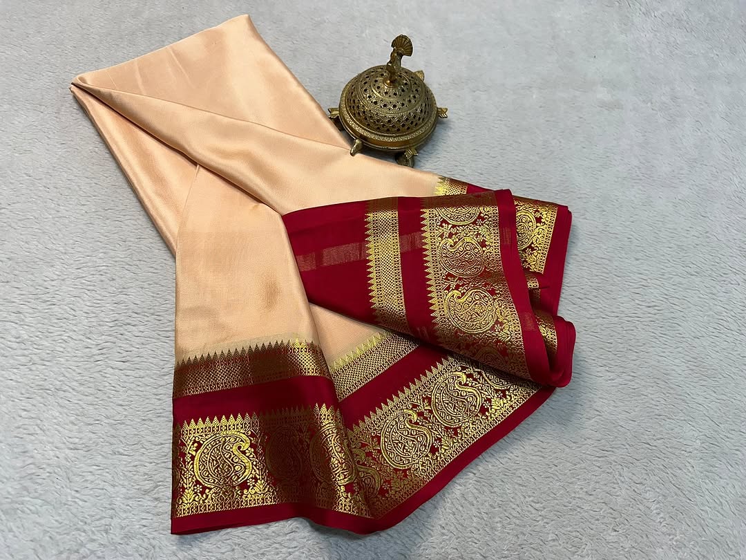Mesmerize in Mysore Silk: Mango Bentex Border and Line Pallu