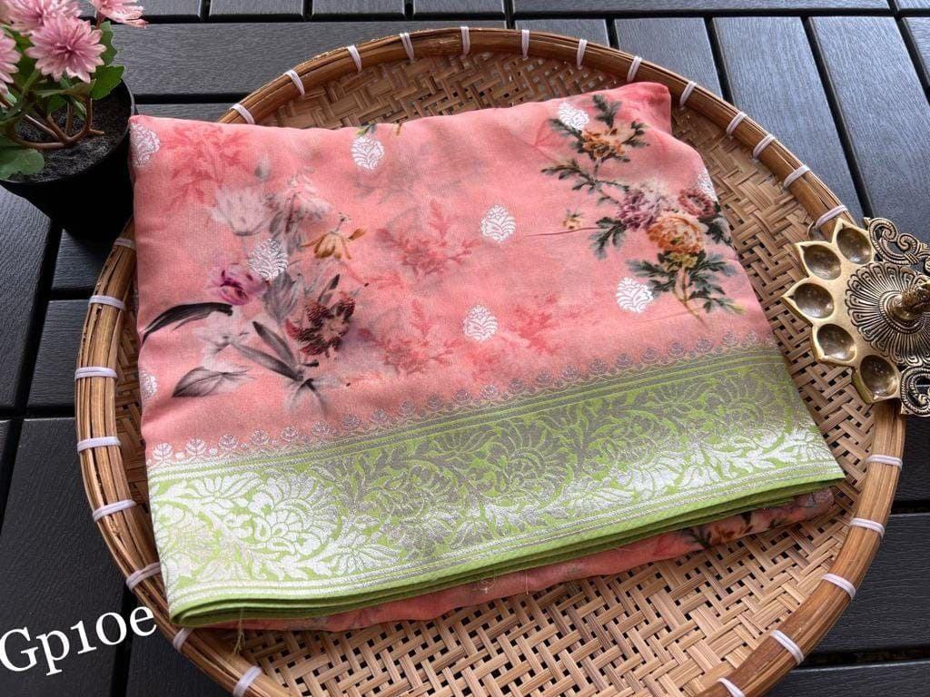 Crepe Georgette Printed Saree – Elegant Lightweight Fabric