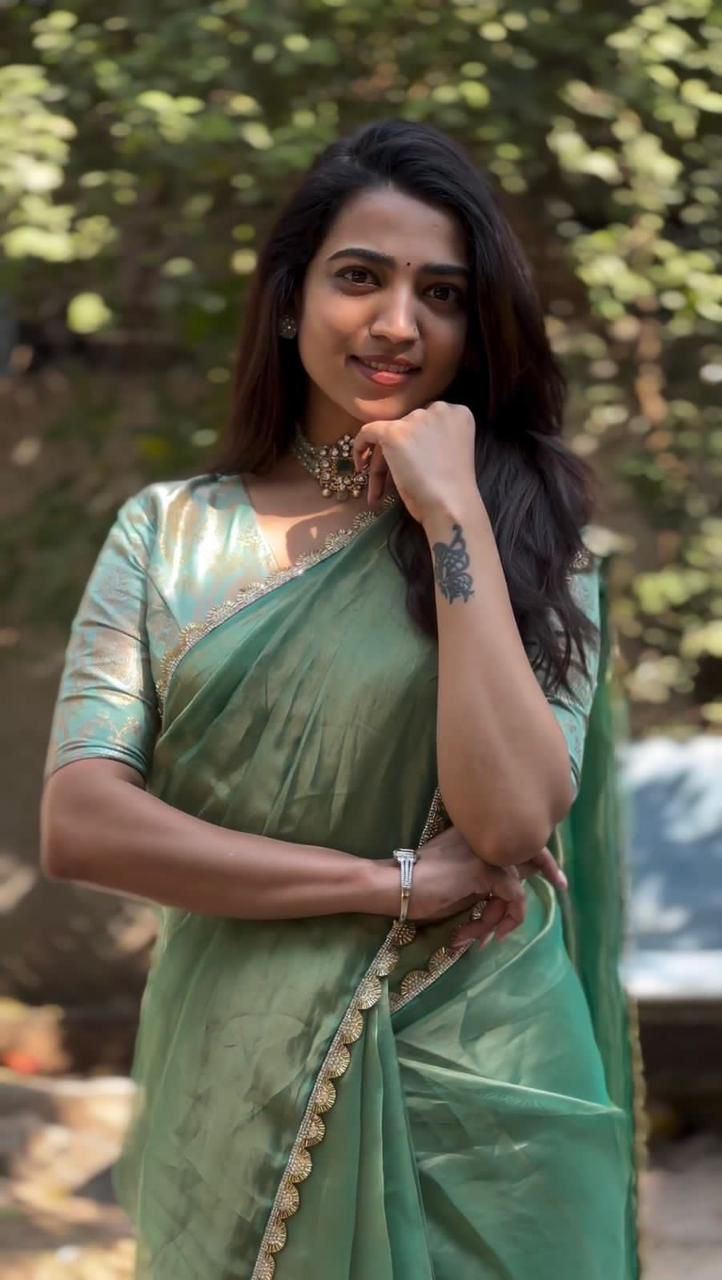 jimi chu bollywood soft silk saree
