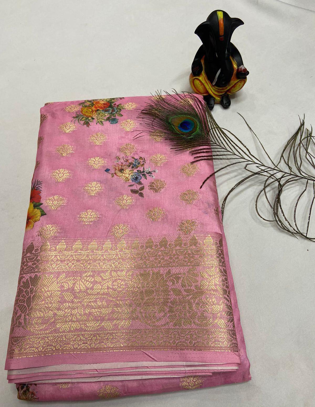 Elegant Crepe Georgette Printed Saree – Perfect for Any Occasion