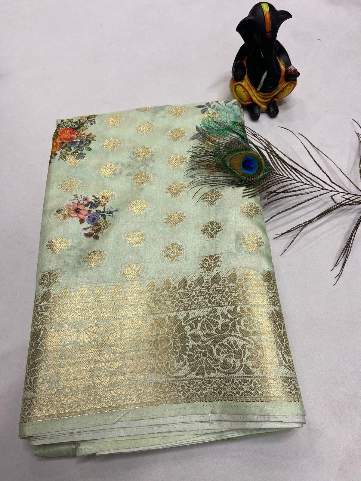 Elegant Crepe Georgette Printed Saree – Perfect for Any Occasion