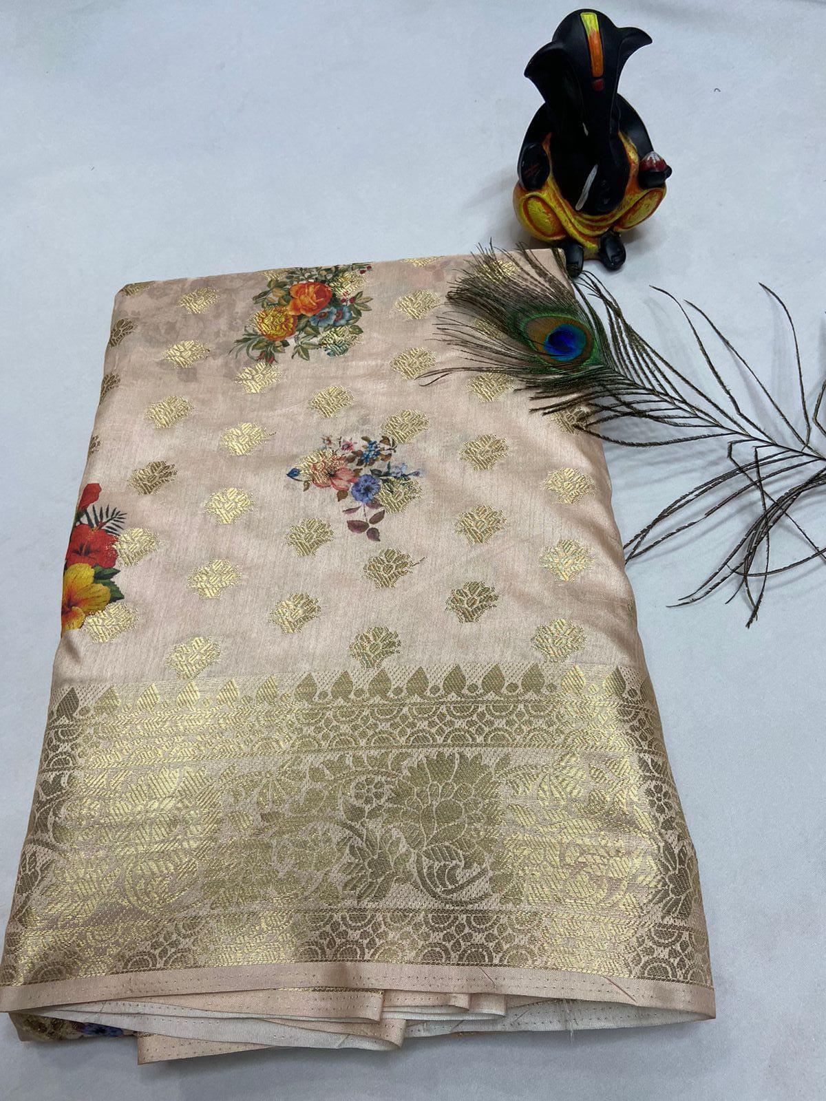 Elegant Crepe Georgette Printed Saree – Perfect for Any Occasion