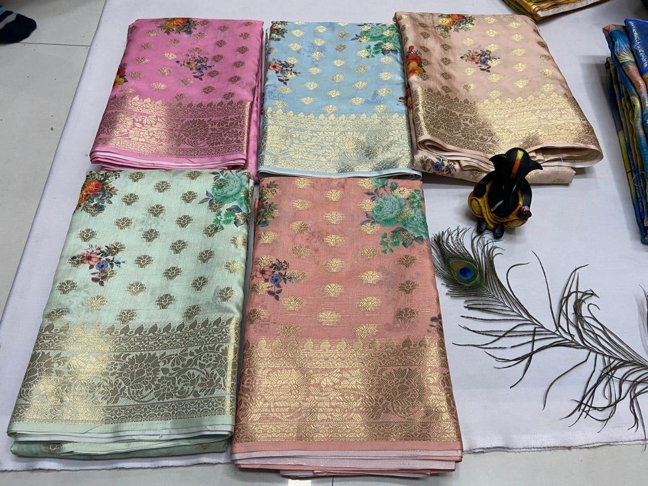 Elegant Crepe Georgette Printed Saree – Perfect for Any Occasion