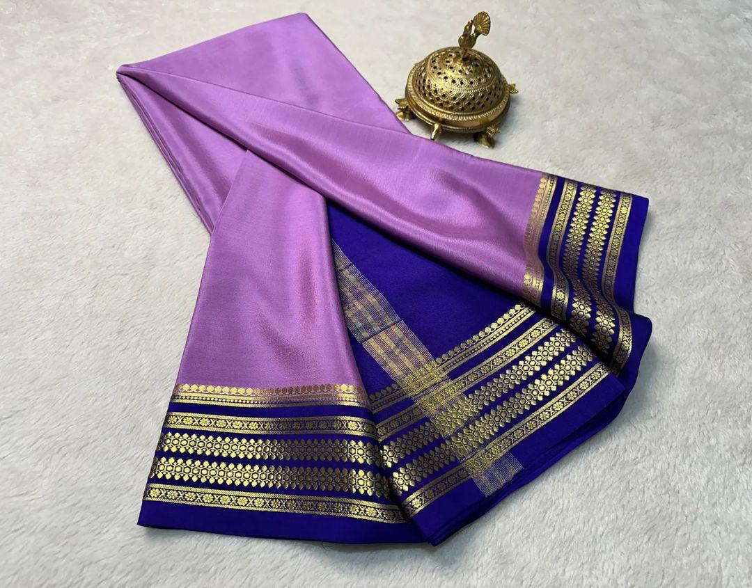 Exclusive Handcrafted Mysore Crepe Soft Silk Sarees