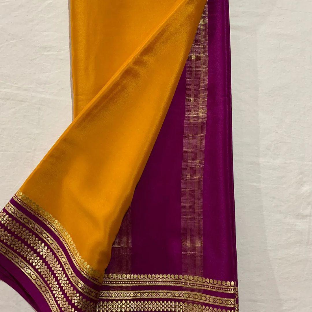Sunrise to Sunset: Mysore Silk in Dual-Tone Elegance