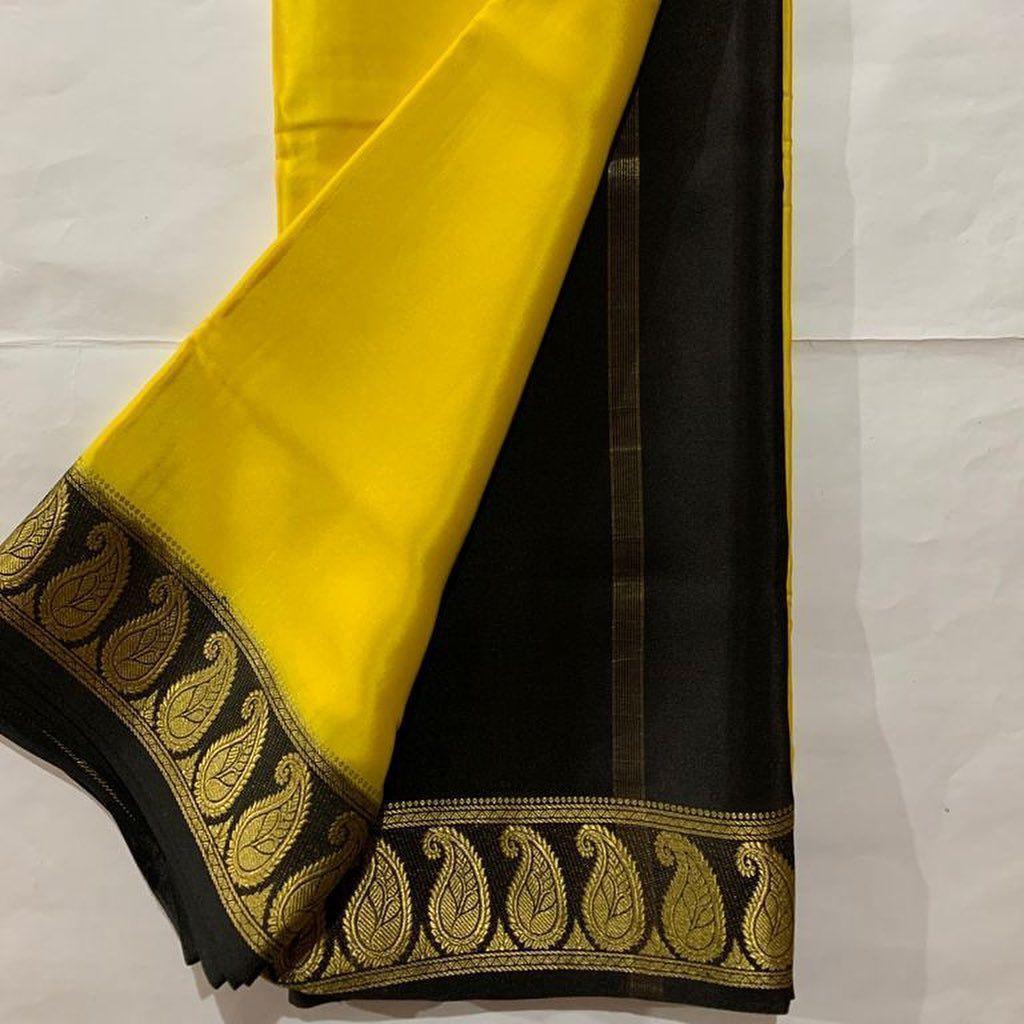 Color Symphony: Mysore Silk with Dual-Shade Borders