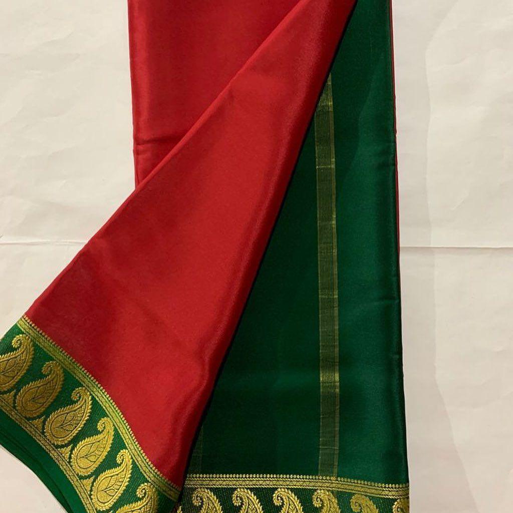 Color Symphony: Mysore Silk with Dual-Shade Borders