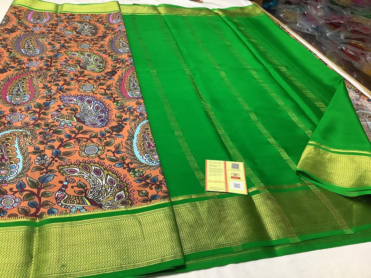 Premium Captivating Mysore Printed Crepe Silk Sarees for Weddings & Festive Wear