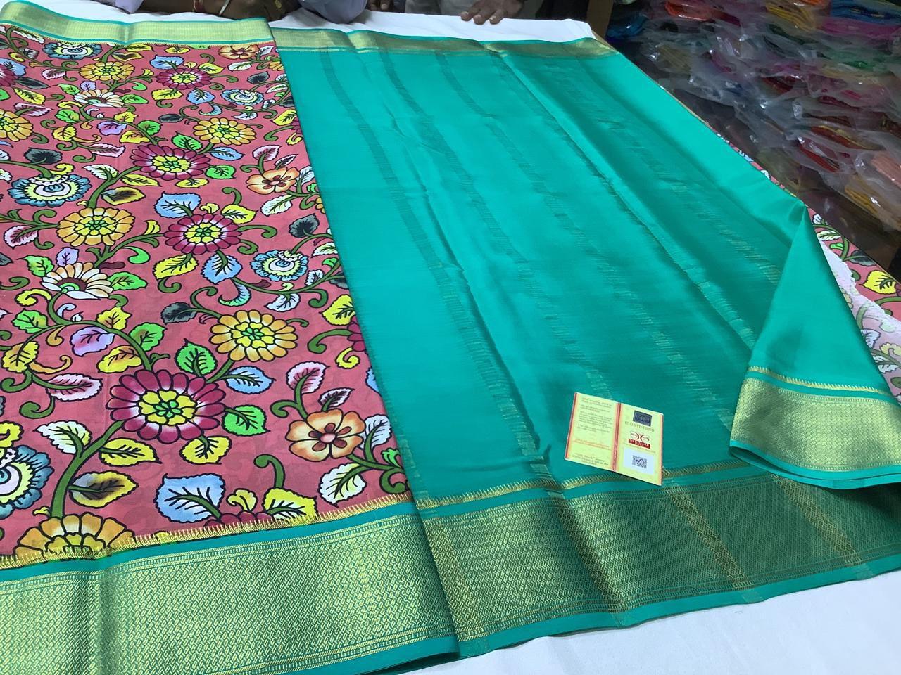 Premium Mysore Printed Crepe Silk Sarees for Parties for Weddings & Festive Wear