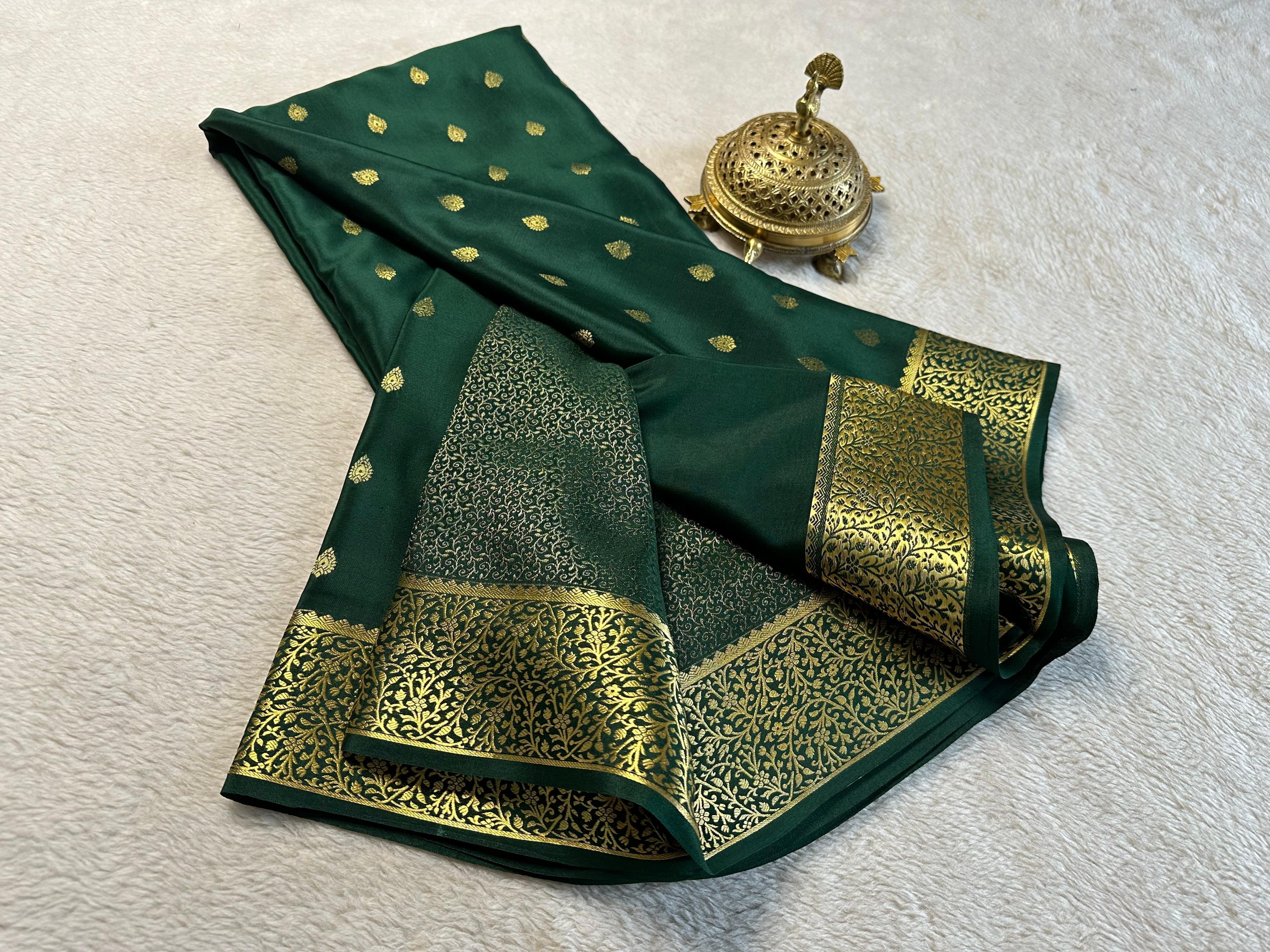 Your Wardrobe Upgrade: Pure Brocade Mysore Silk Available Now