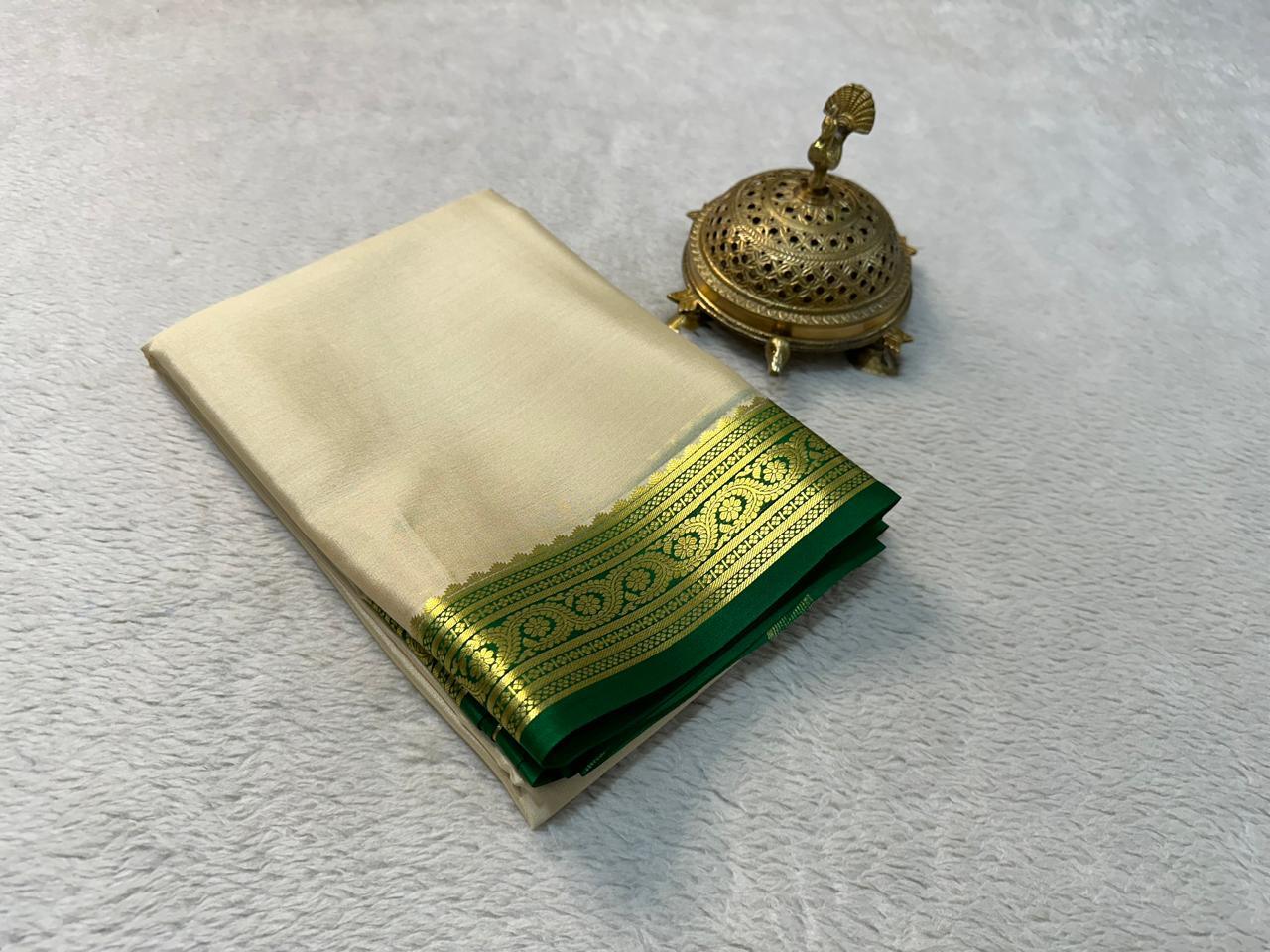 Woven to Perfection: Pure Mysore Silk Sarees with Elegant Zari Borders