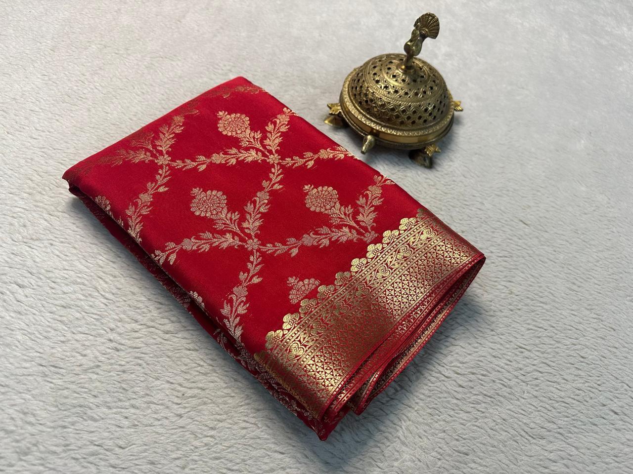 Embrace Heritage: Exquisite Semi Brocade Mysore Silk Sarees