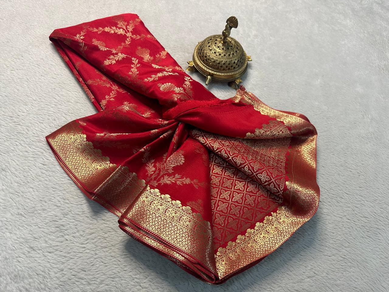 Embrace Heritage: Exquisite Semi Brocade Mysore Silk Sarees