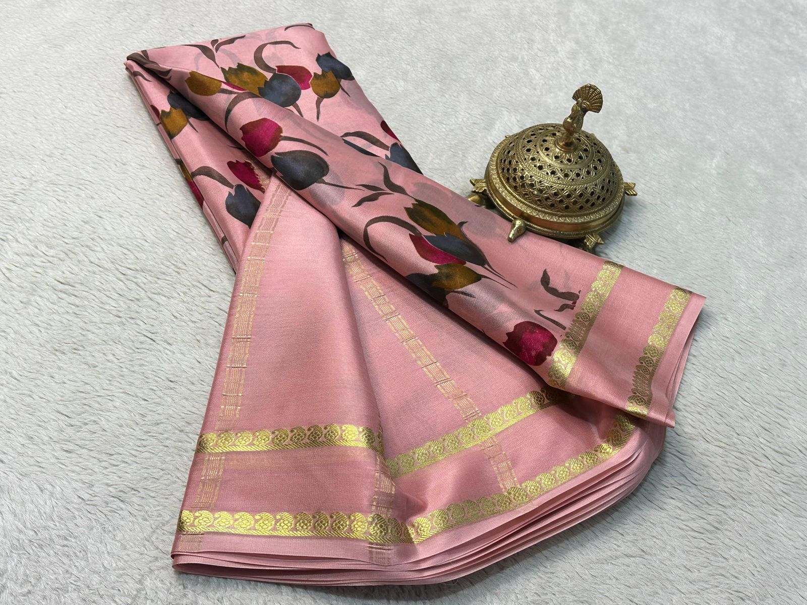 Floral Print Mysore Silk Sarees - A Blend of Tradition and Style