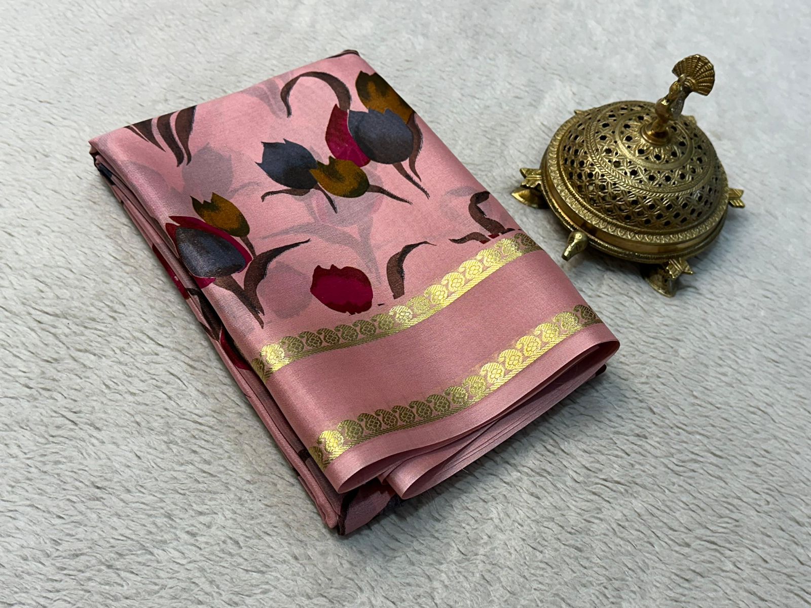 Floral Print Mysore Silk Sarees - A Blend of Tradition and Style