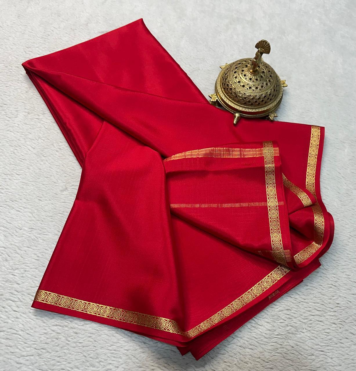 Sartorial Sophistication: Line Pallu Sarees with Petite Borders in Vibrant Solids