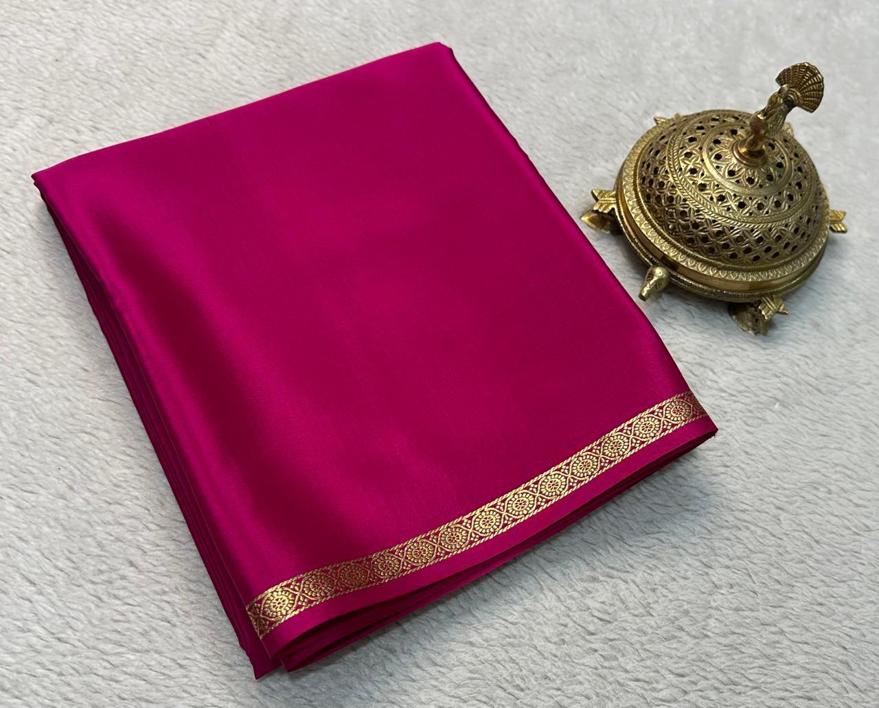 Sartorial Sophistication: Line Pallu Sarees with Petite Borders in Vibrant Solids
