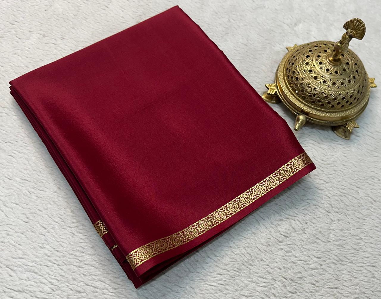 Premium Radiate Grace with Mysore Silk Crepe Sarees for Weddings & Festive Wear