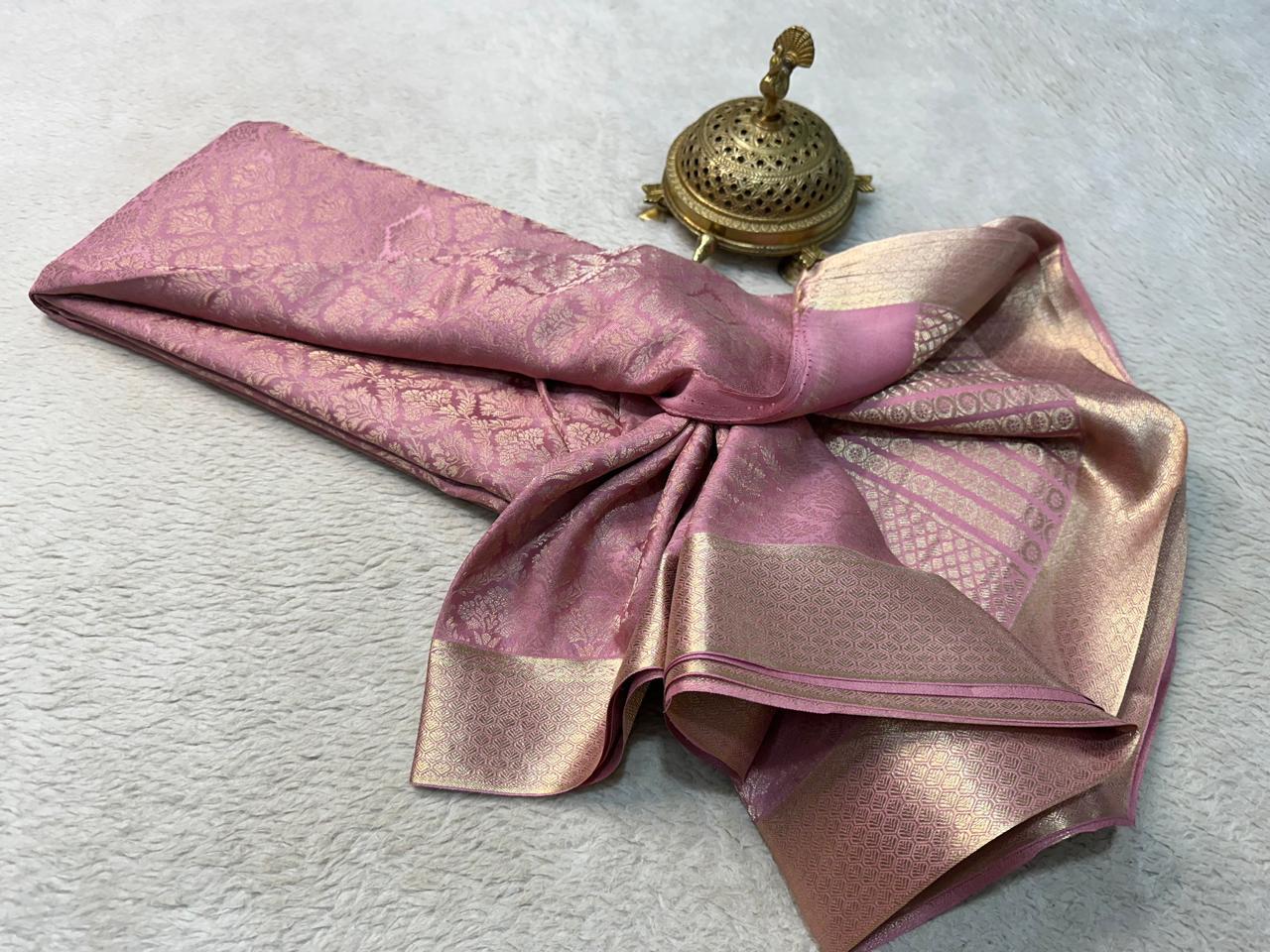 New Design Bridal Wear Silk Saree in Brocade Weave – Glamour Meets Grace