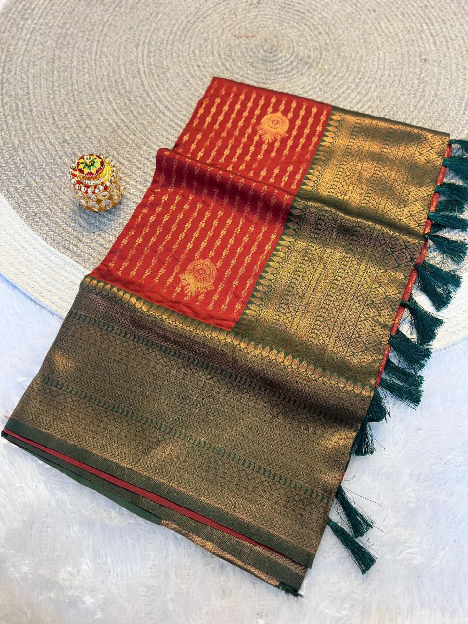 Anjali Kanjivaram Silk Saree with Royal Weave with Rich Pallu