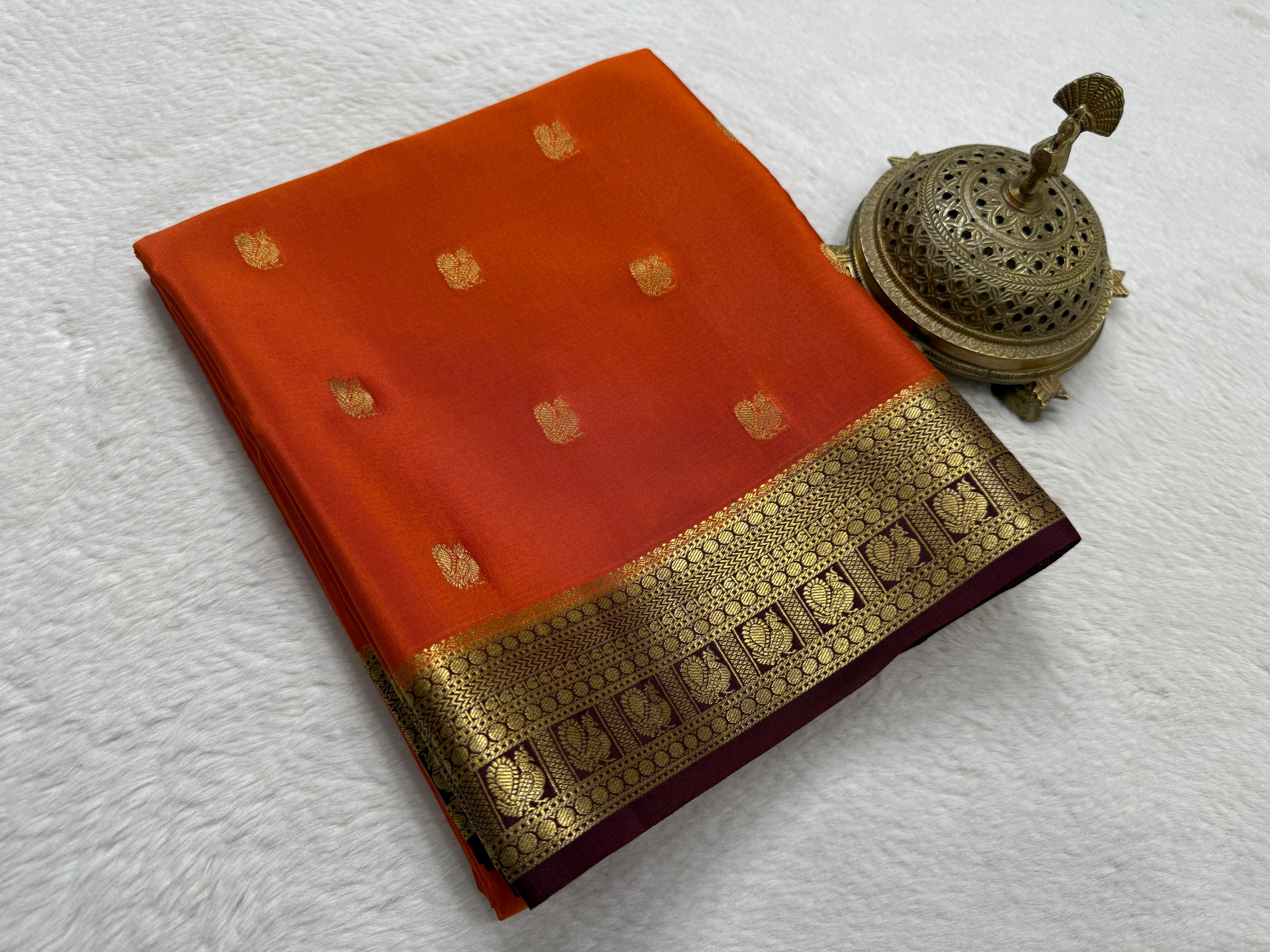 Premium Semi Crepe Silk Saree with Peacock Motifs for Weddings & Festive Wear