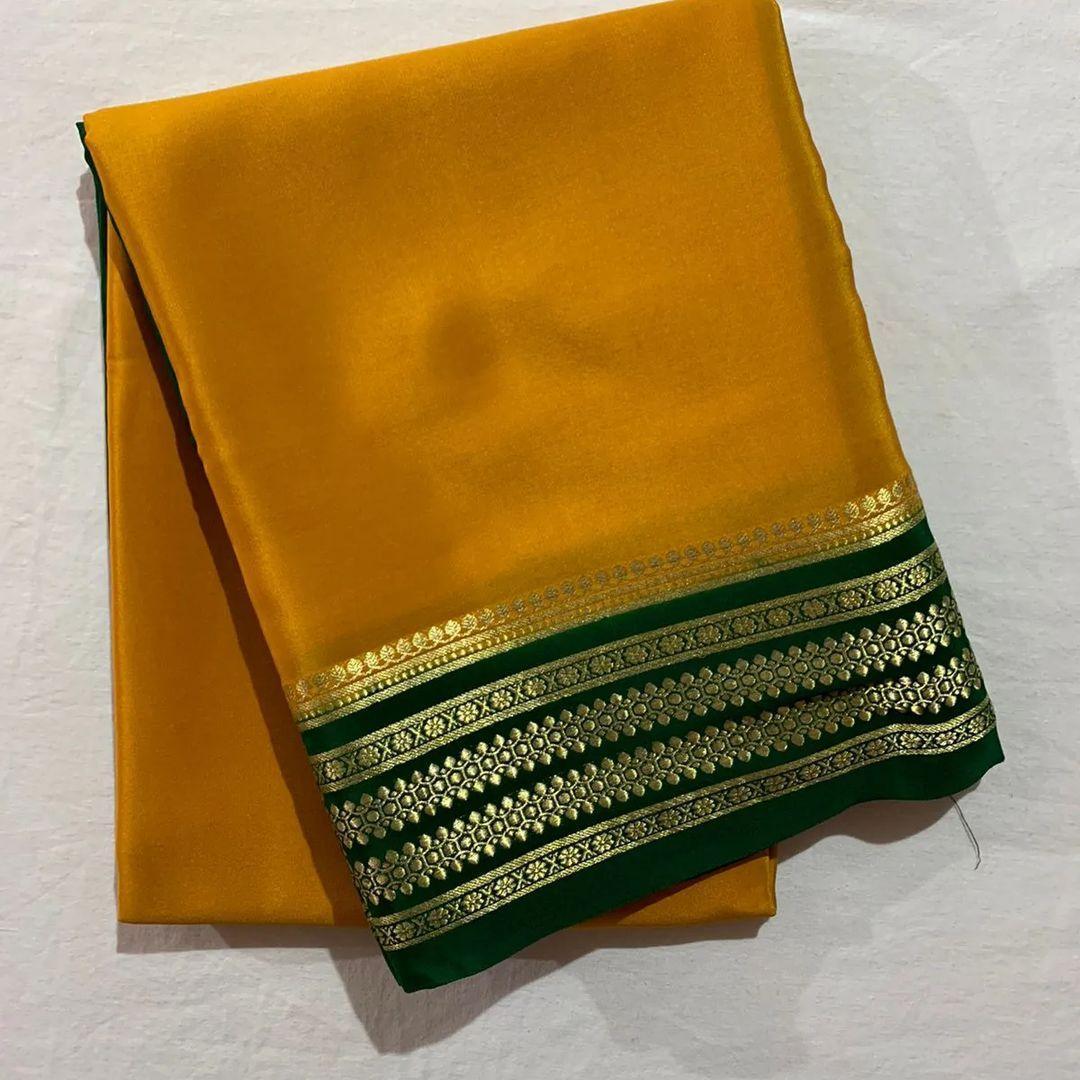 Premium Temple Weaves: Mysore Silk with Heritage Borders for Weddings & Festive Wear