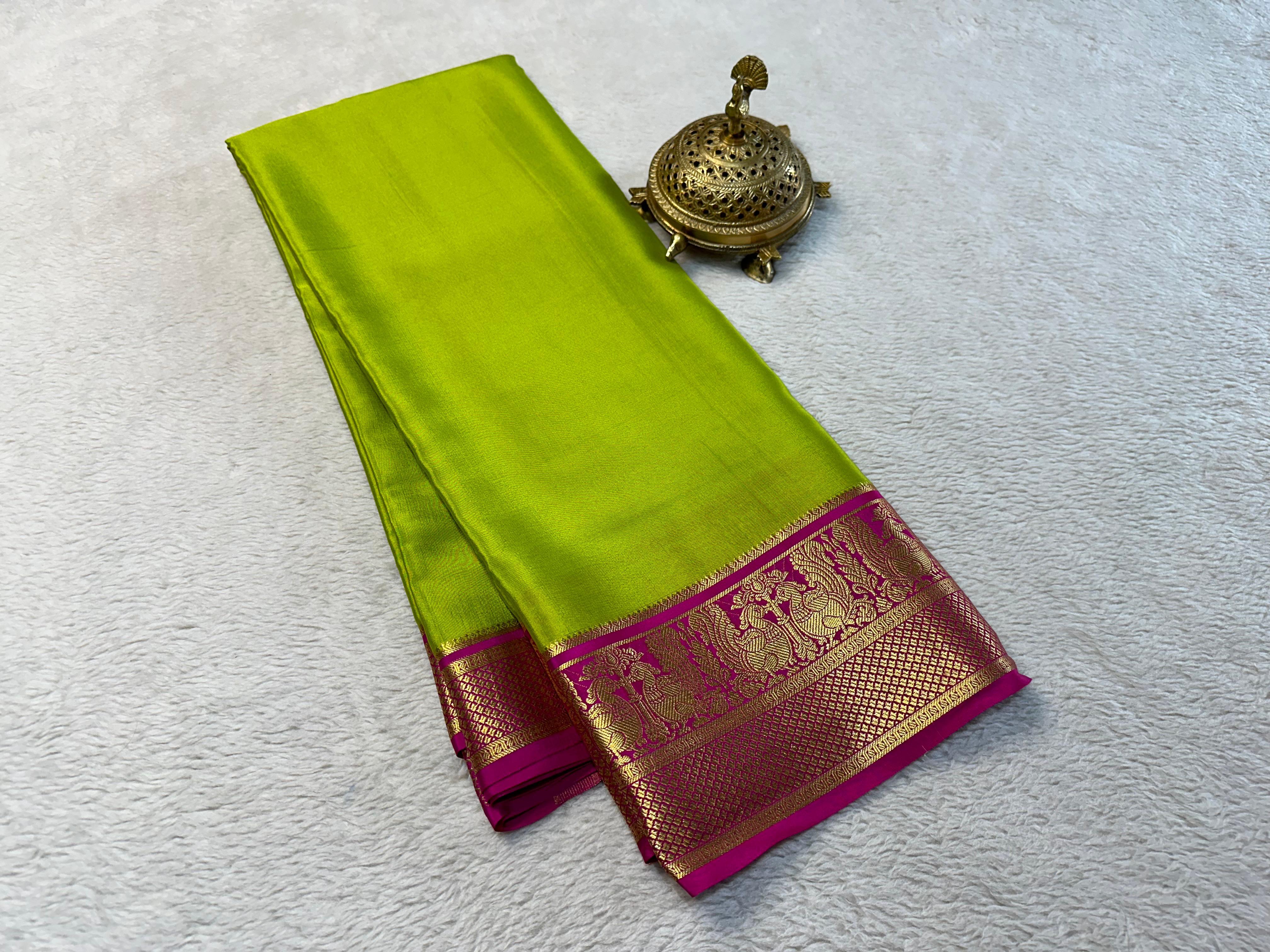 Multi color Mysore Silk Saree