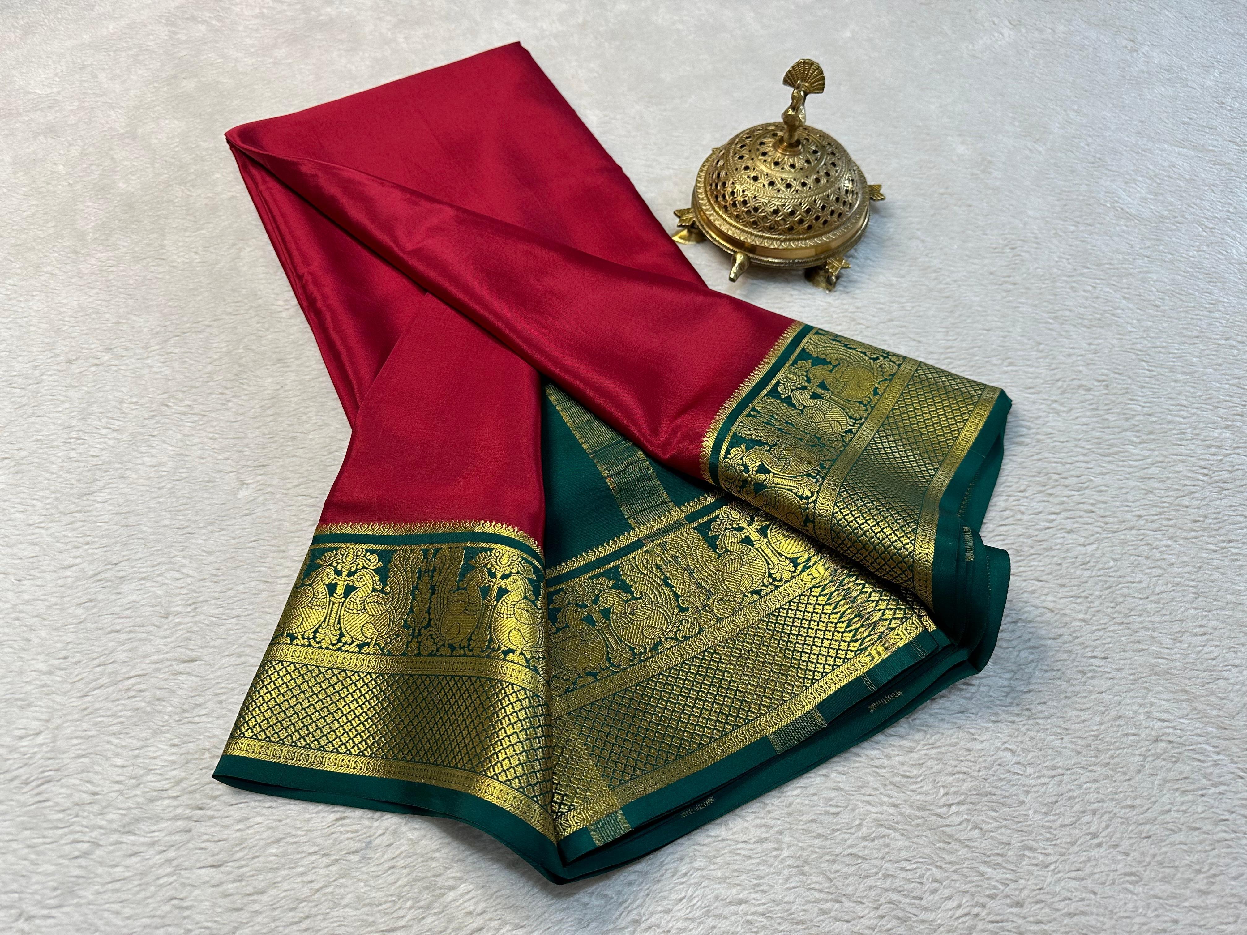 Multi color Mysore Silk Saree