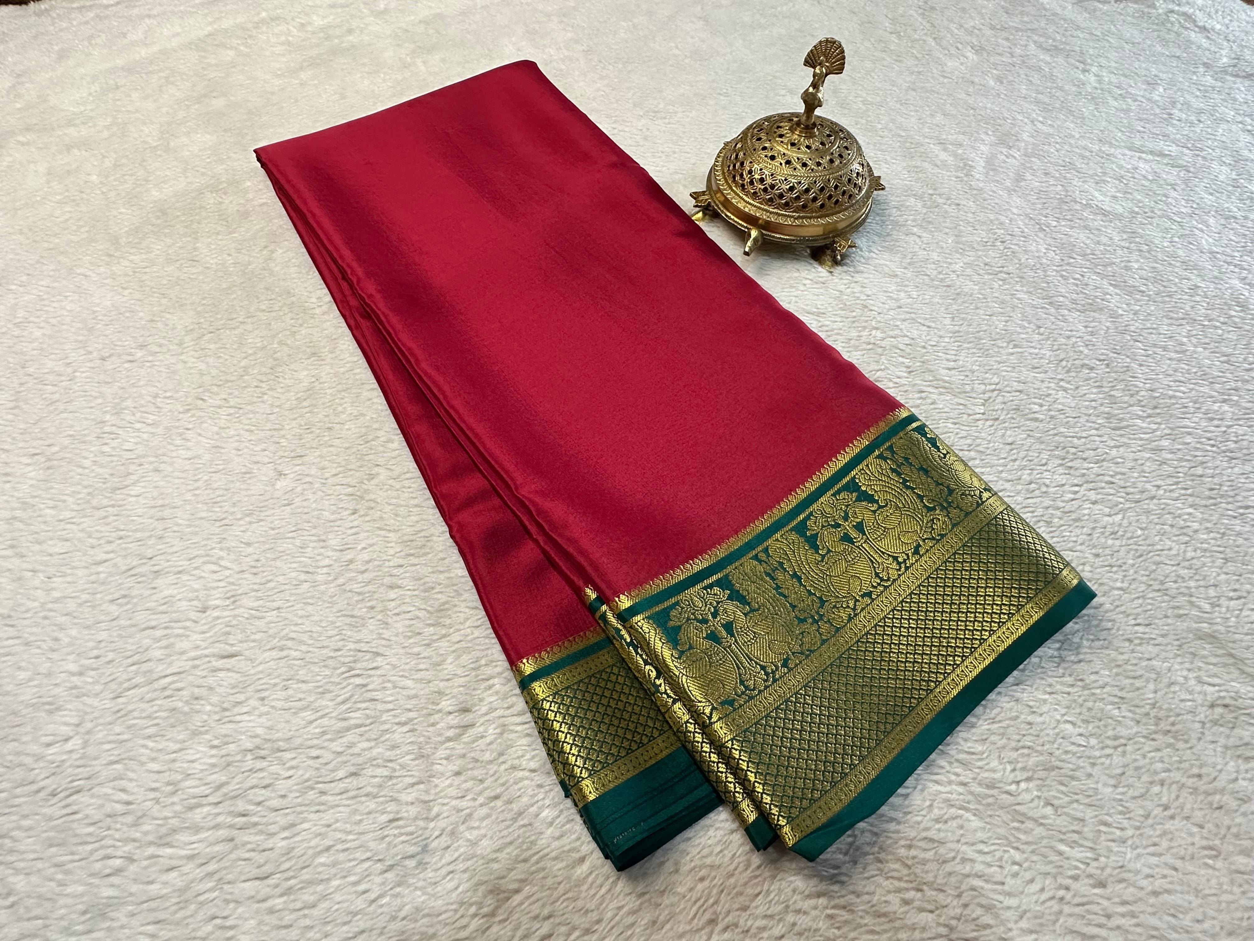 Multi color Mysore Silk Saree