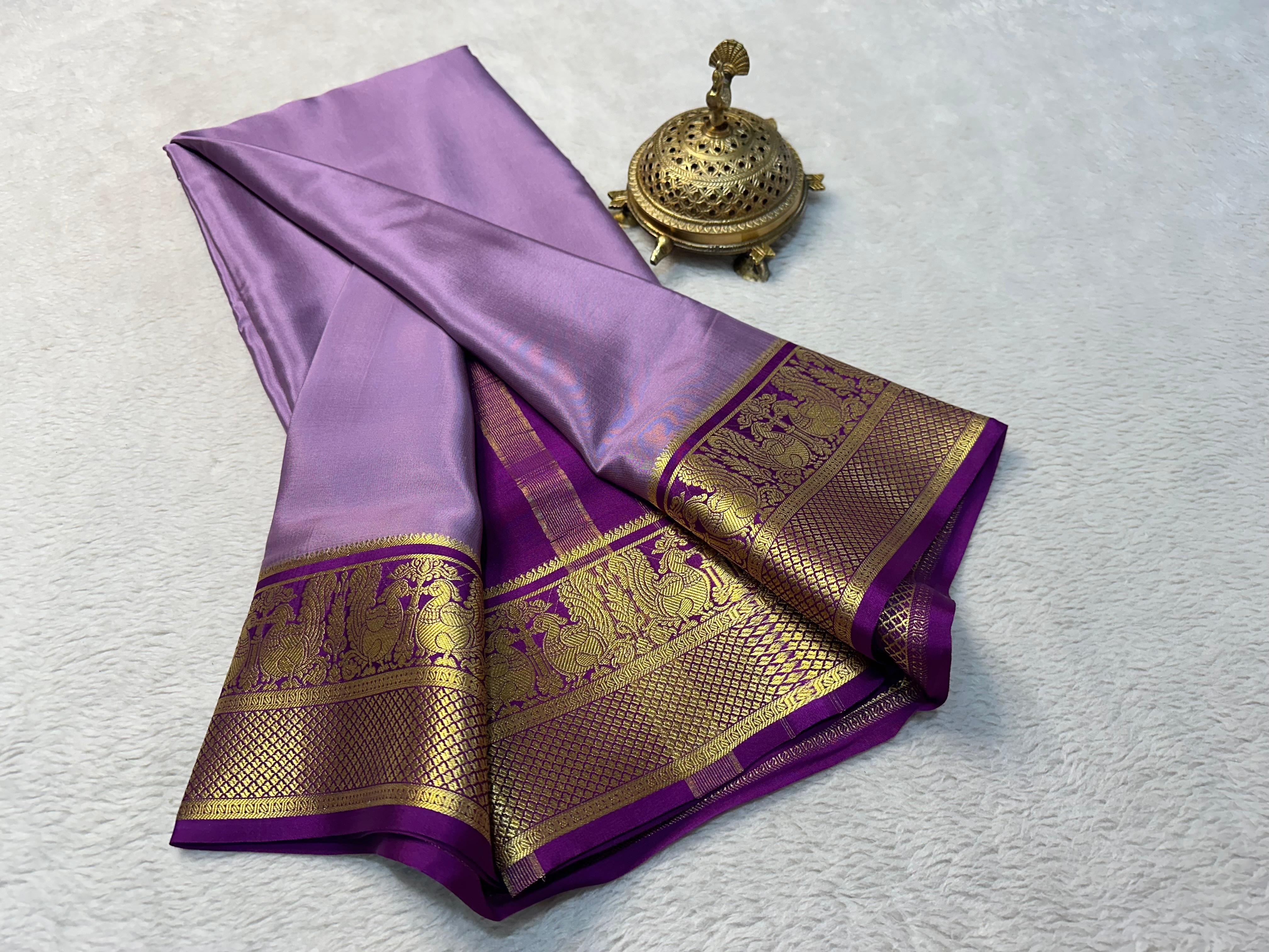 Multi color Mysore Silk Saree