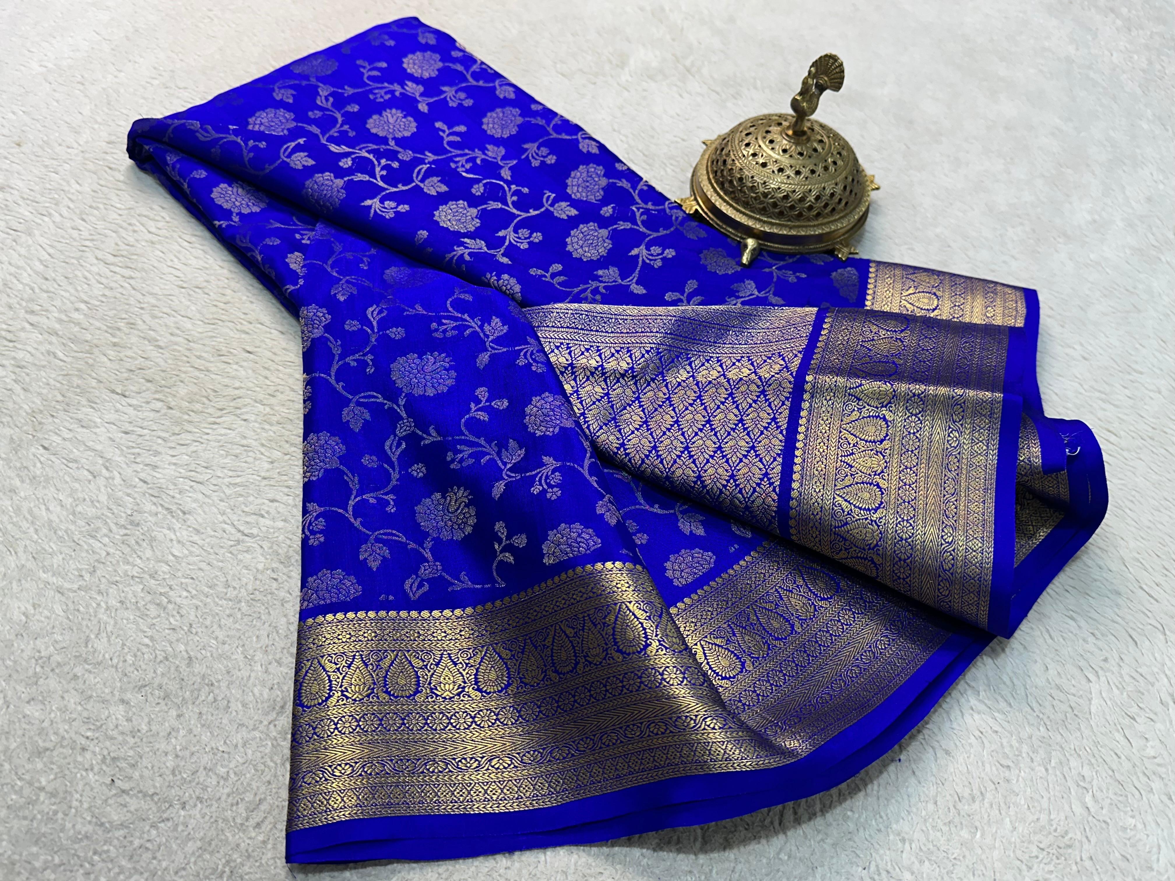 Rani colour soft Bridal Mysore Silk Saree