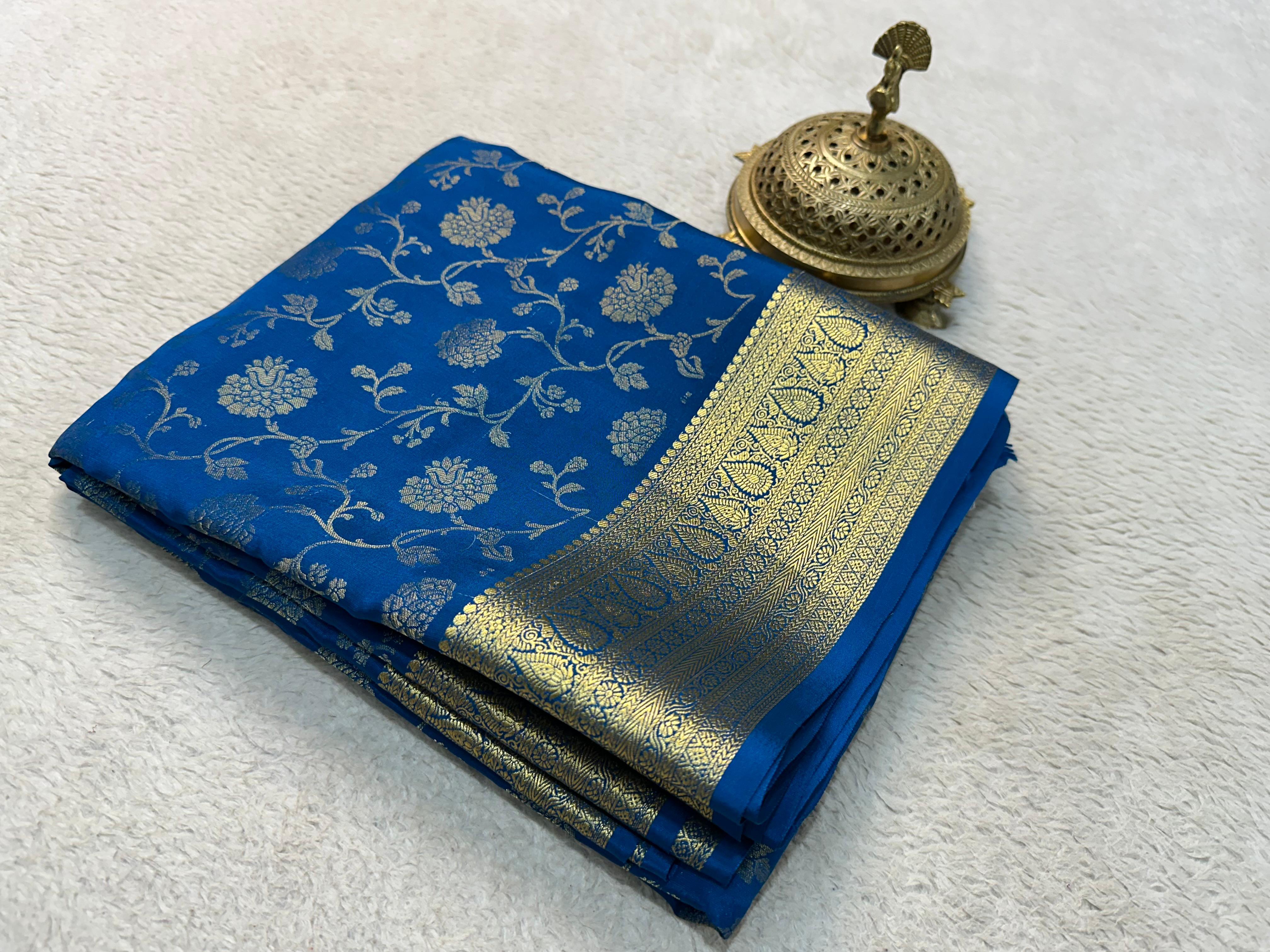 Rani colour soft Bridal Mysore Silk Saree