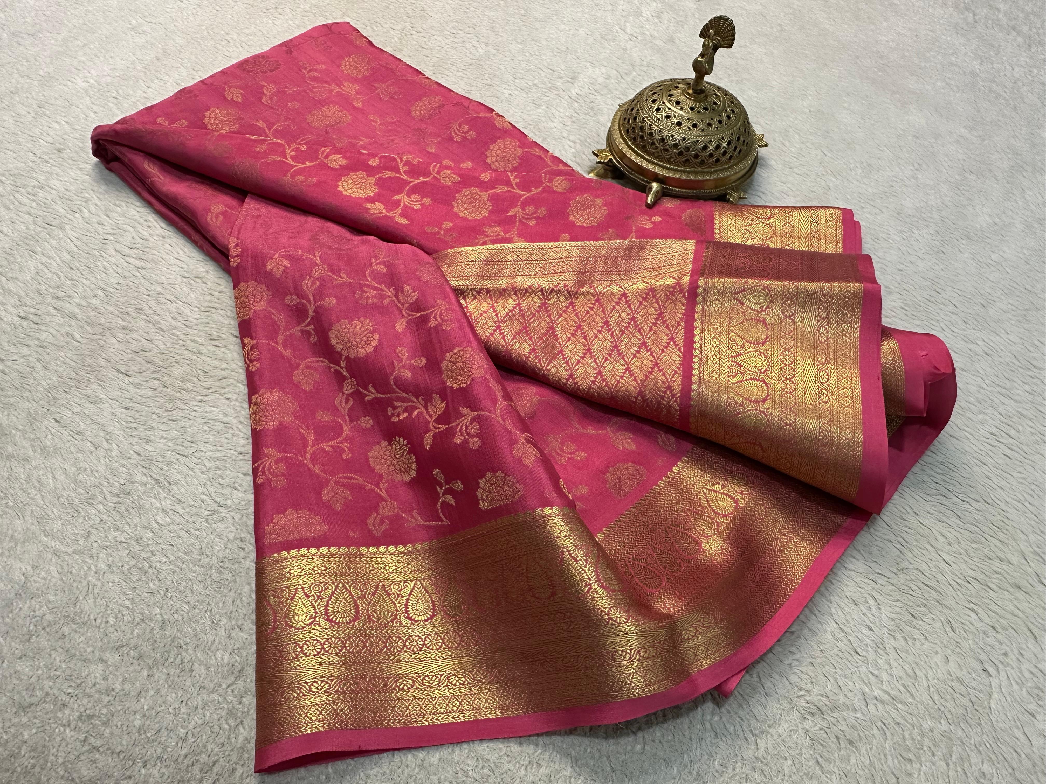 Mysore silk saree with Blouse for women