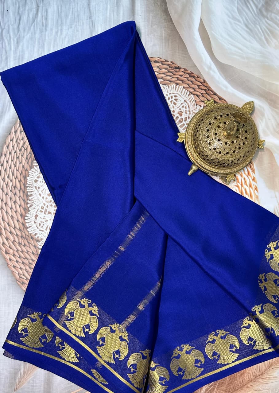 Mysore Silk Saree Lightweight Perfect for Weddings And Festivals With Matching Blouse