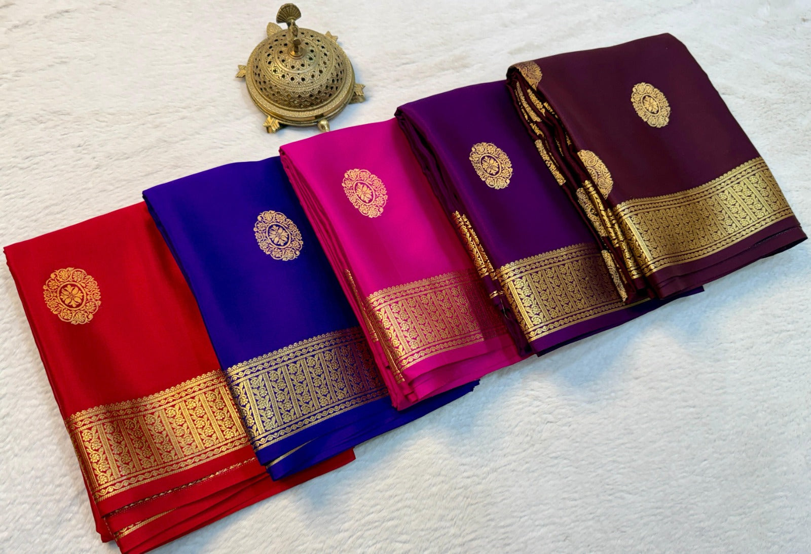 Royal Blue Banarasi Silk Saree with Golden Zari Border