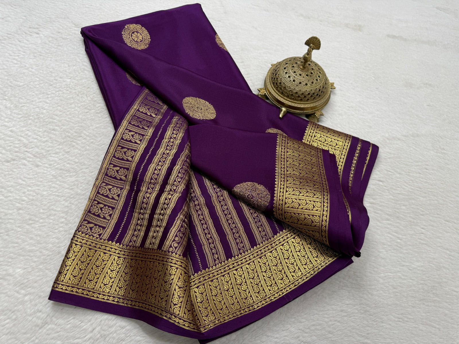 Elegant Designer Purple Silk Saree for Festive & Party Wear