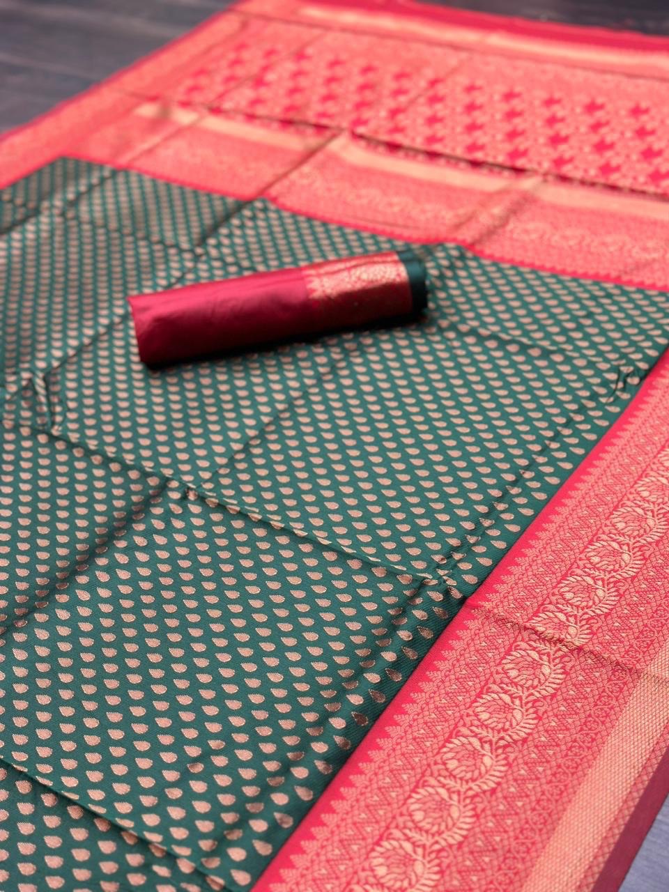 lichi copper weaving saree
